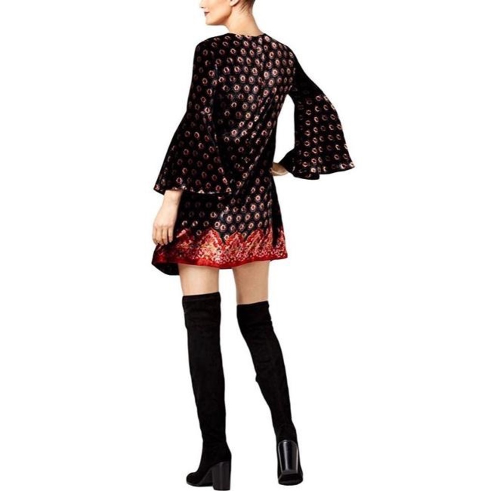 Trina Turk NWT Velvet Bell Sleeve Dress